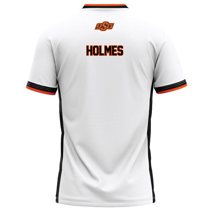 Oklahoma State - NCAA Football : Vincent Holmes - White Football Jersey-1