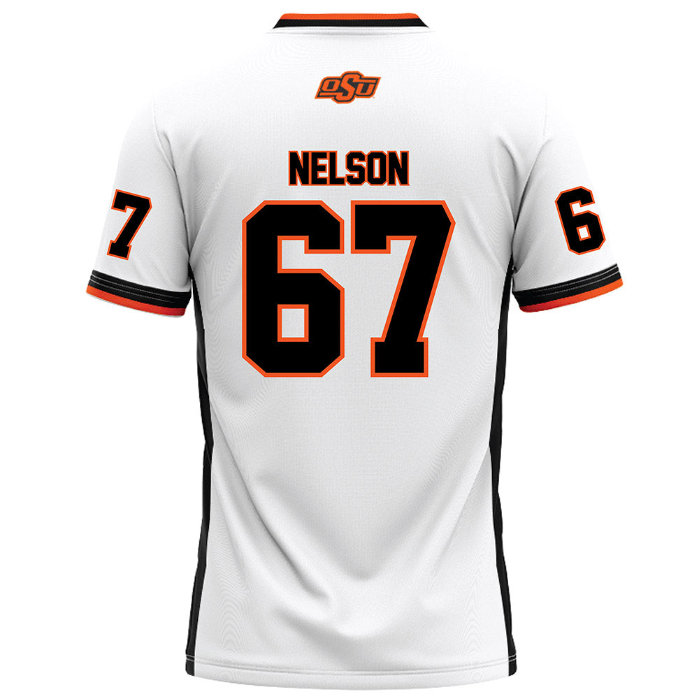 Oklahoma State - NCAA Football : Braydon Nelson - White Football Jersey-1