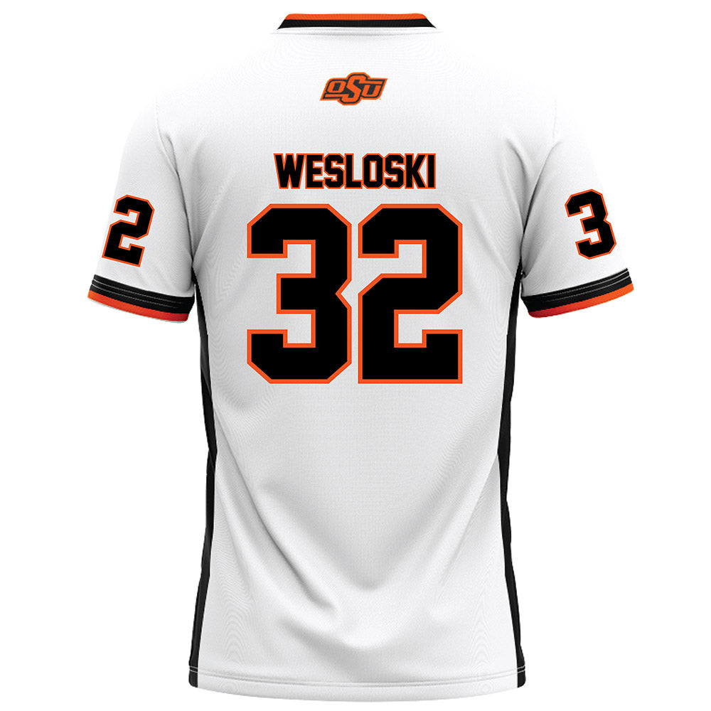 Oklahoma State - NCAA Football : Ethan Wesloski - White Football Jersey-1