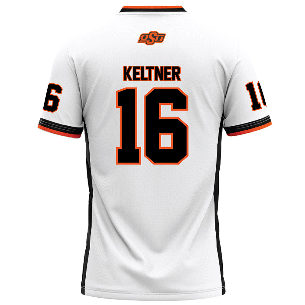Oklahoma State - NCAA Football : Sam Keltner - White Football Jersey-1