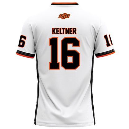 Oklahoma State - NCAA Football : Sam Keltner - White Football Jersey-1