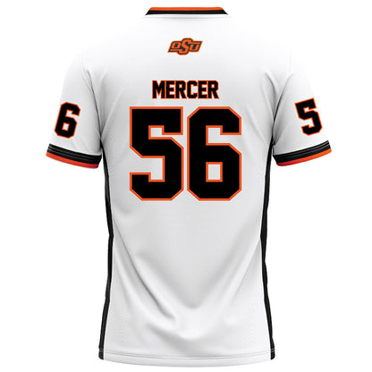 Oklahoma State - NCAA Football : Tyler Mercer - White Football Jersey-1