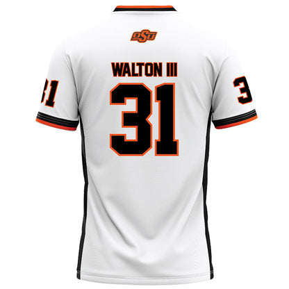 Oklahoma State - NCAA Football : Billy Walton III - White Football Jersey-1