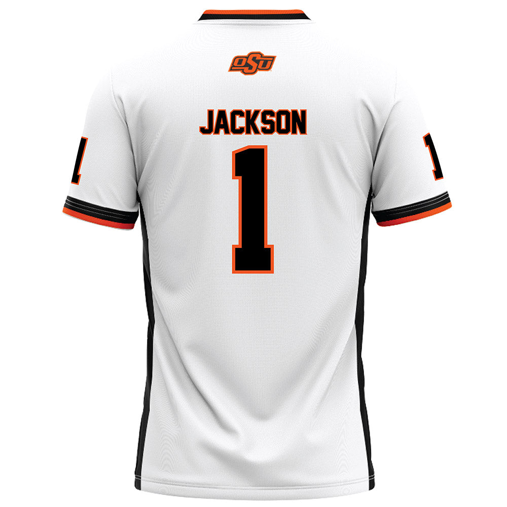 Oklahoma State - NCAA Football : Evan Jackson - White Football Jersey-1