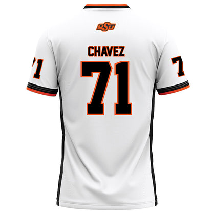 Oklahoma State - NCAA Football : Miguel Chavez - White Football Jersey-1