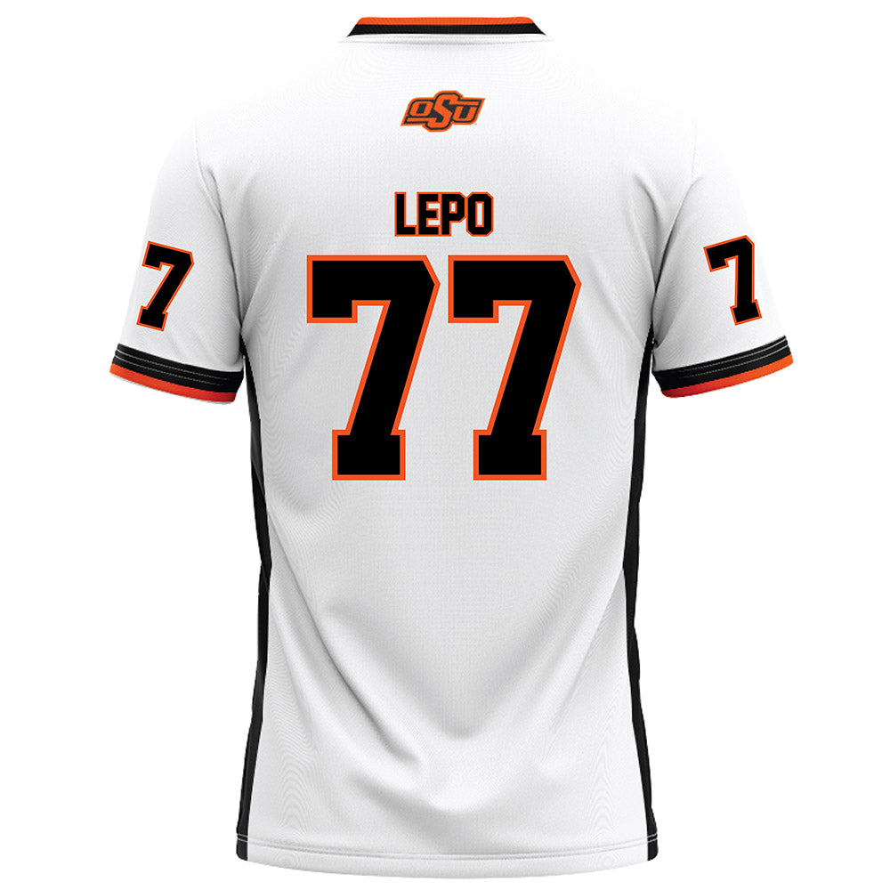 Oklahoma State - NCAA Football : Ashton Lepo - White Football Jersey-1