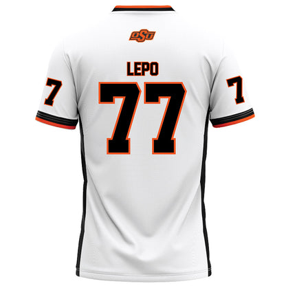 Oklahoma State - NCAA Football : Ashton Lepo - White Football Jersey-1