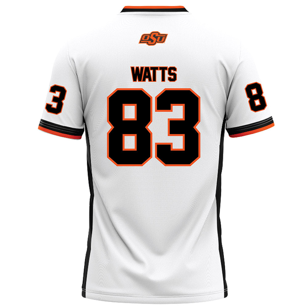 Oklahoma State - NCAA Football : Ty Watts - White Football Jersey-1