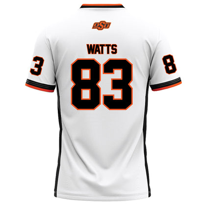 Oklahoma State - NCAA Football : Ty Watts - White Football Jersey-1