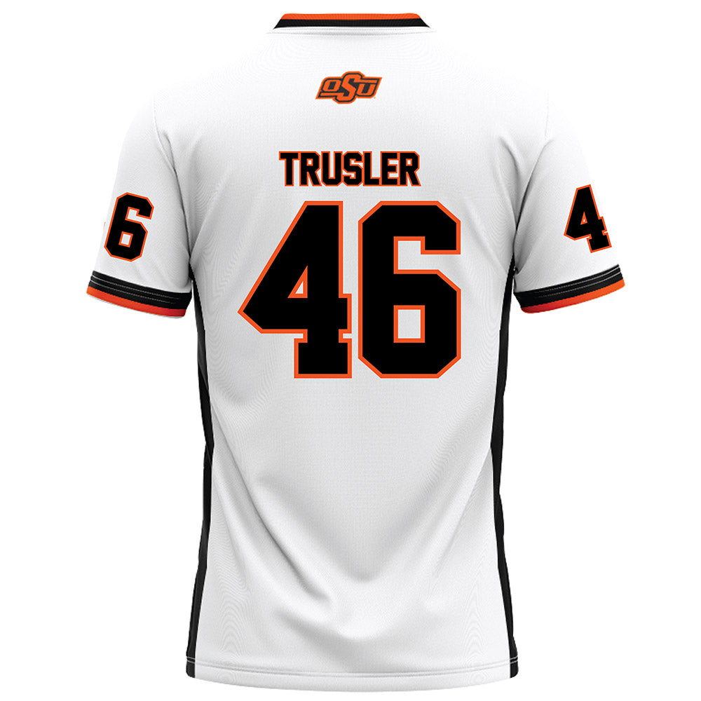 Oklahoma State - NCAA Football : Hunter Trusler - White Football Jersey-1