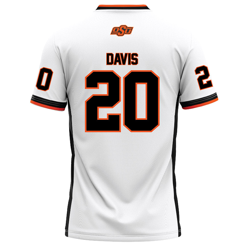 Oklahoma State - NCAA Football : Taurean Davis - White Football Jersey-1