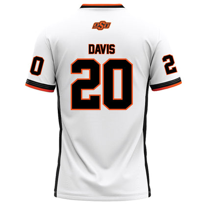 Oklahoma State - NCAA Football : Taurean Davis - White Football Jersey-1