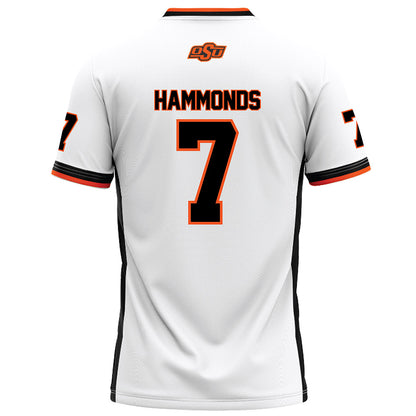 Oklahoma State - NCAA Football : Quinton Hammonds - White Football Jersey-1