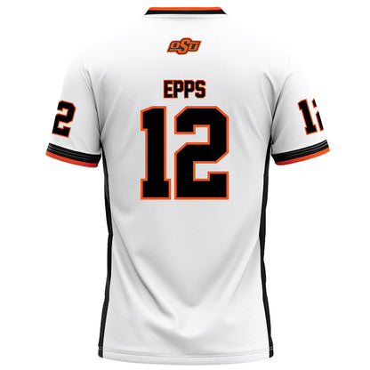 Oklahoma State - NCAA Football : Cameron Epps - White Football Jersey-1