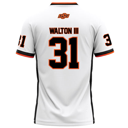 Oklahoma State - NCAA Football : Billy Walton iii - White Football Jersey-1