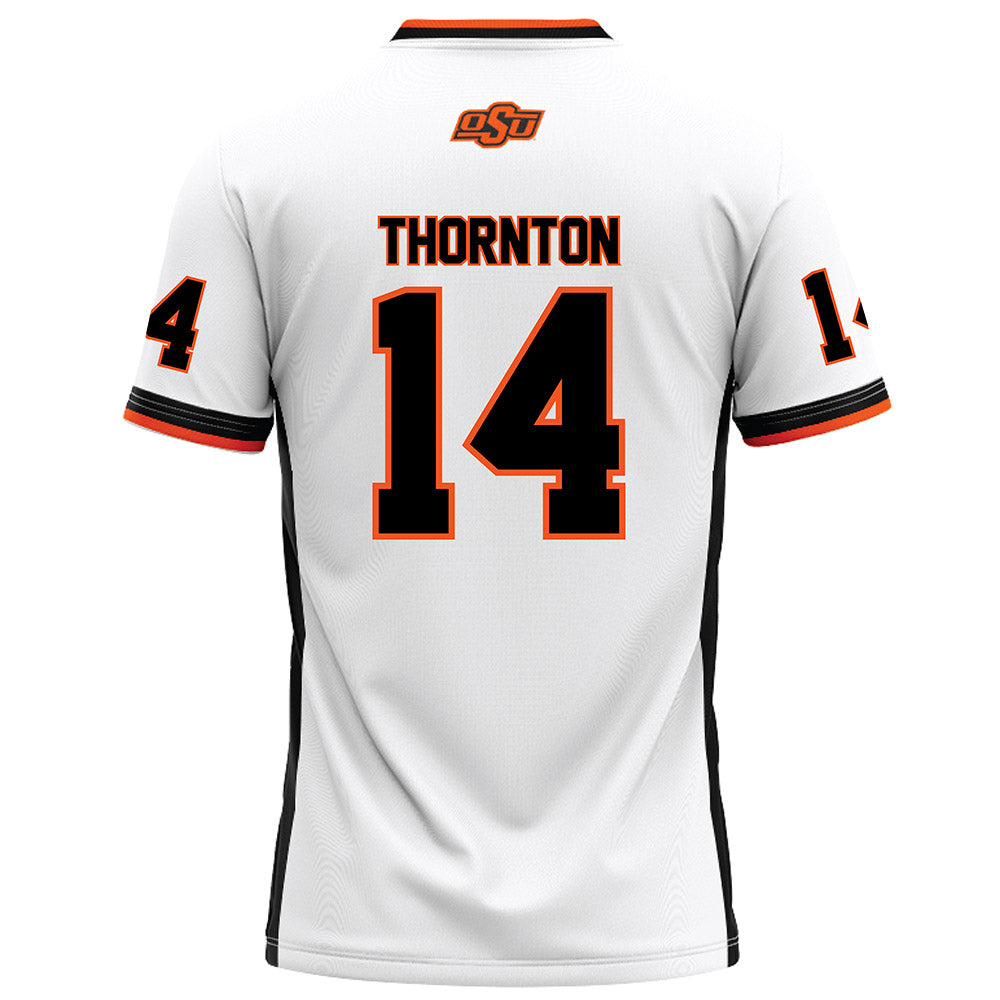 Oklahoma State - NCAA Football : Jabarie Thornton - White Football Jersey-1
