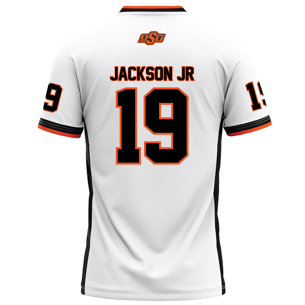 Oklahoma State - NCAA Football : DJ Jackson Jr - White Football Jersey-1