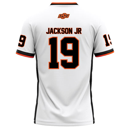 Oklahoma State - NCAA Football : DJ Jackson Jr - White Football Jersey-1