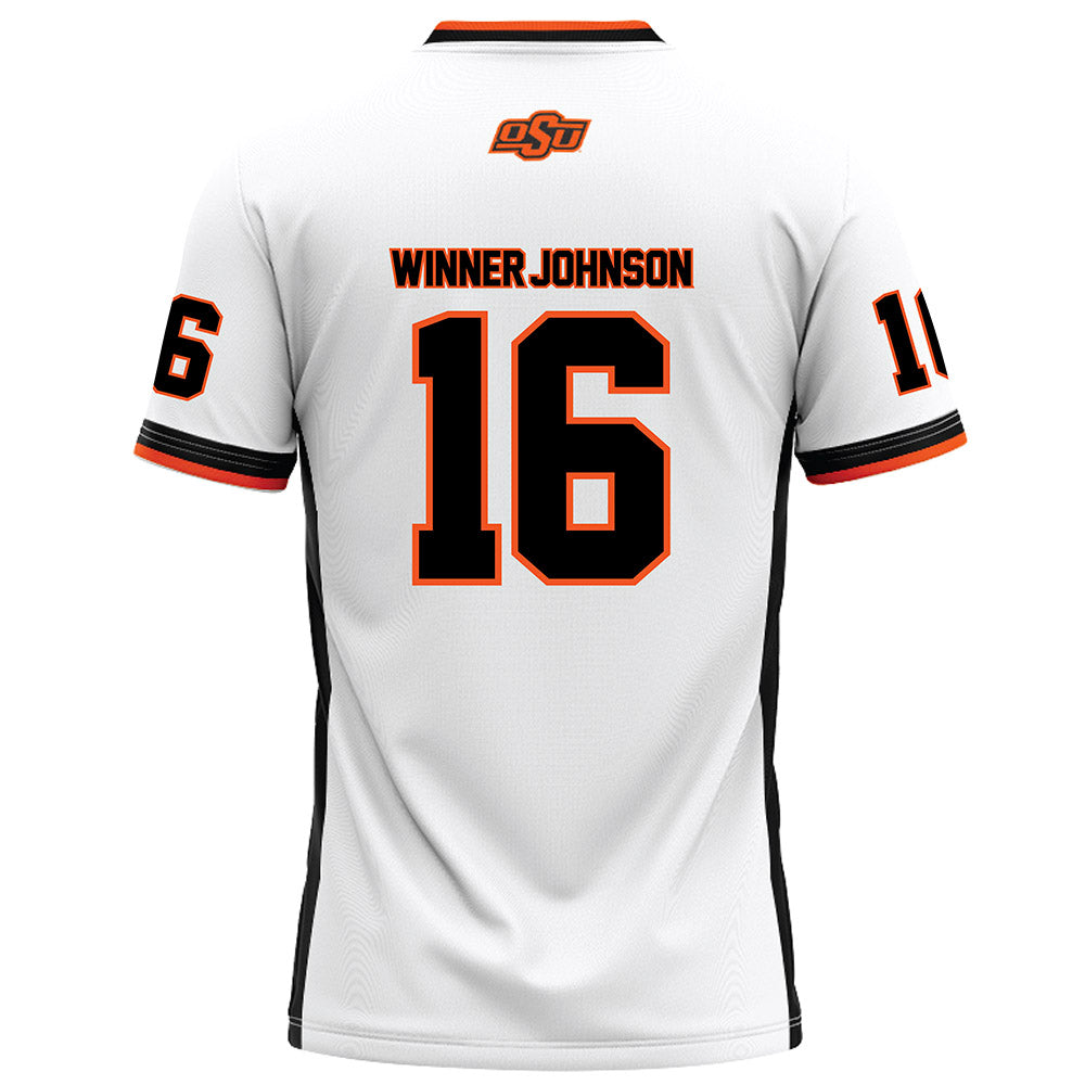 Oklahoma State - NCAA Football : Dallas Winner-Johnson - White Football Jersey-1
