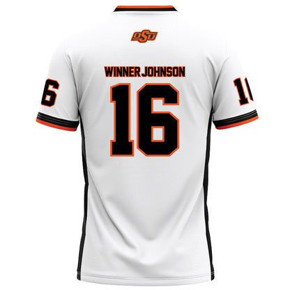 Oklahoma State - NCAA Football : Dallas Winner-Johnson - White Football Jersey-1