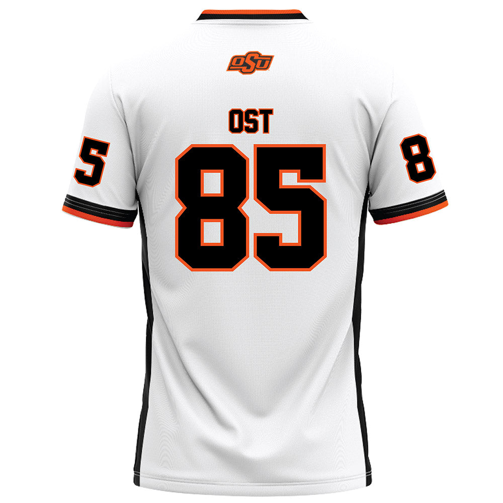 Oklahoma State - NCAA Football : Nate Ost - White Football Jersey-1
