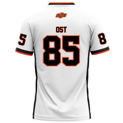 Oklahoma State - NCAA Football : Nate Ost - White Football Jersey-1