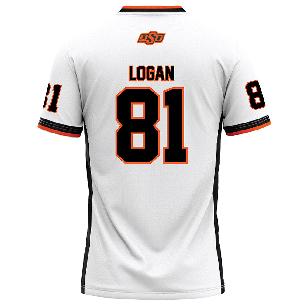 Oklahoma State - NCAA Football : Luke Logan - White Football Jersey-1