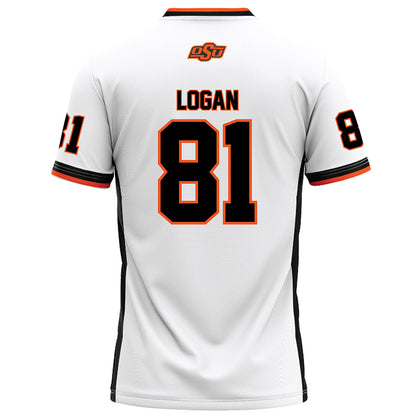 Oklahoma State - NCAA Football : Luke Logan - White Football Jersey-1