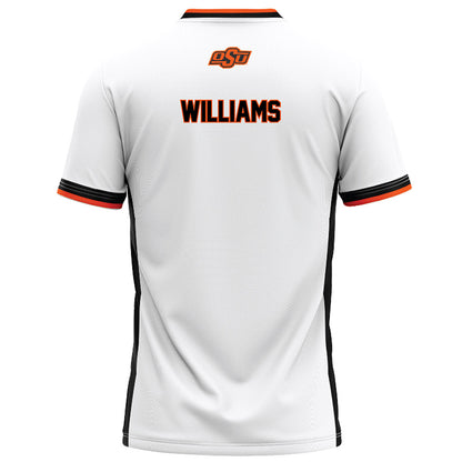Oklahoma State - NCAA Football : James Williams - White Football Jersey-1