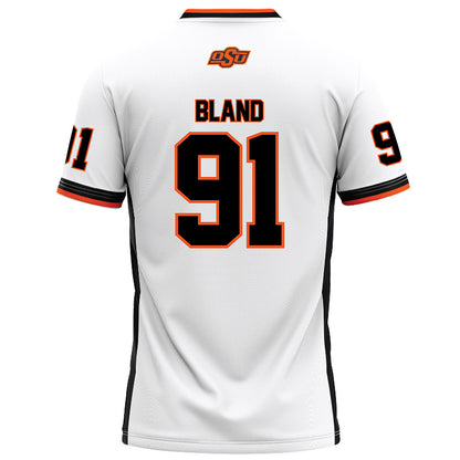 Oklahoma State - NCAA Football : Landon Bland - White Football Jersey-1