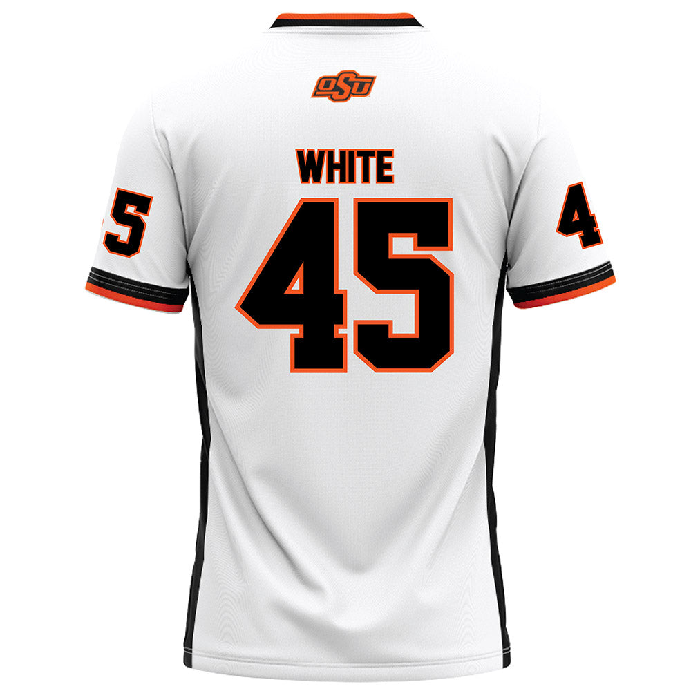 Oklahoma State - NCAA Football : Enai White - White Football Jersey-1