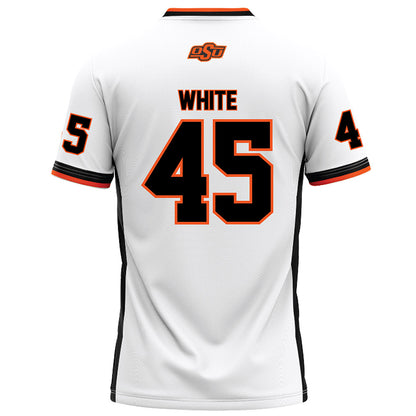 Oklahoma State - NCAA Football : Enai White - White Football Jersey-1