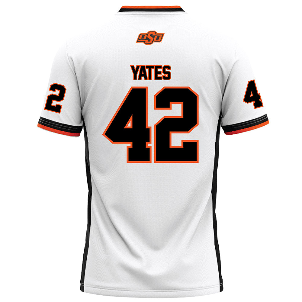 Oklahoma State - NCAA Football : Caden Yates - White Football Jersey-1