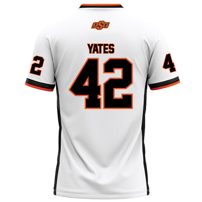 Oklahoma State - NCAA Football : Caden Yates - White Football Jersey-1