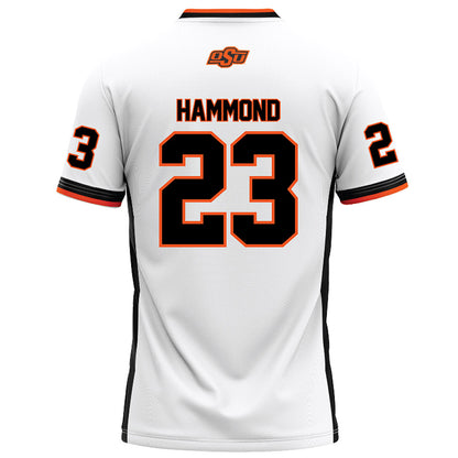 Oklahoma State - NCAA Football : Oscar Hammond - White Football Jersey-1