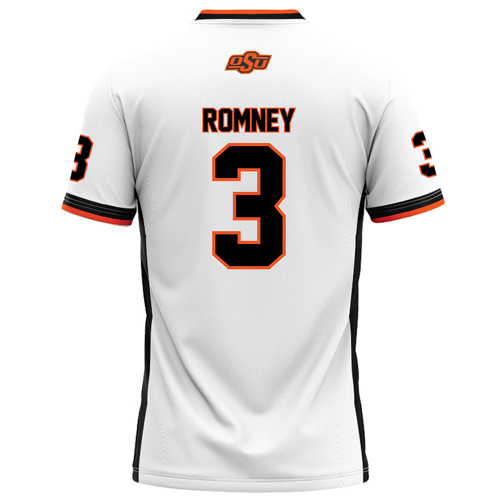 Oklahoma State - NCAA Football : Tate Romney - White Football Jersey-1