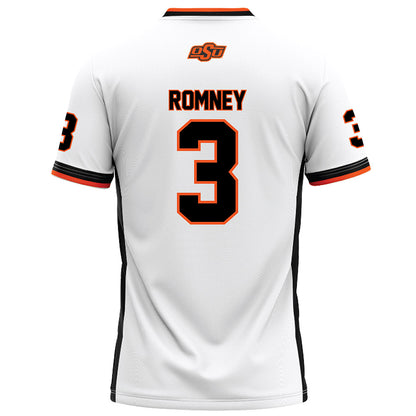 Oklahoma State - NCAA Football : Tate Romney - White Football Jersey-1