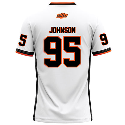 Oklahoma State - NCAA Football : Jaleel Johnson - White Football Jersey