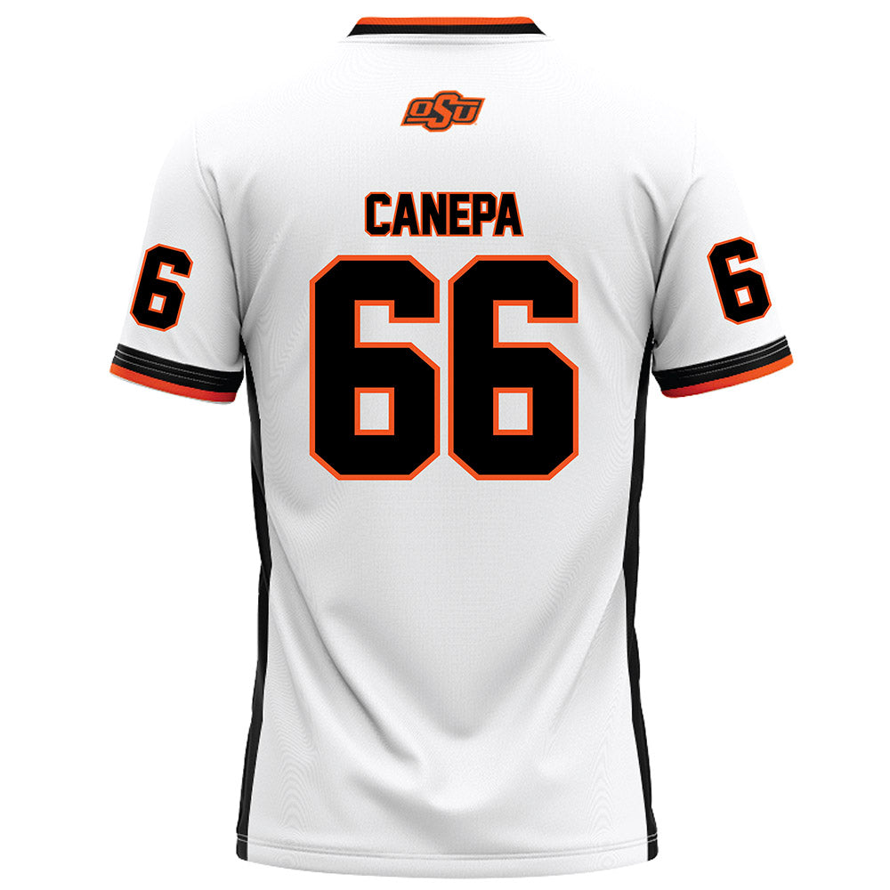 Oklahoma State - NCAA Football : Louie Canepa - White Football Jersey-1