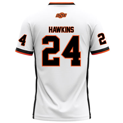 Oklahoma State - NCAA Football : Caleb Hawkins - White Football Jersey-1