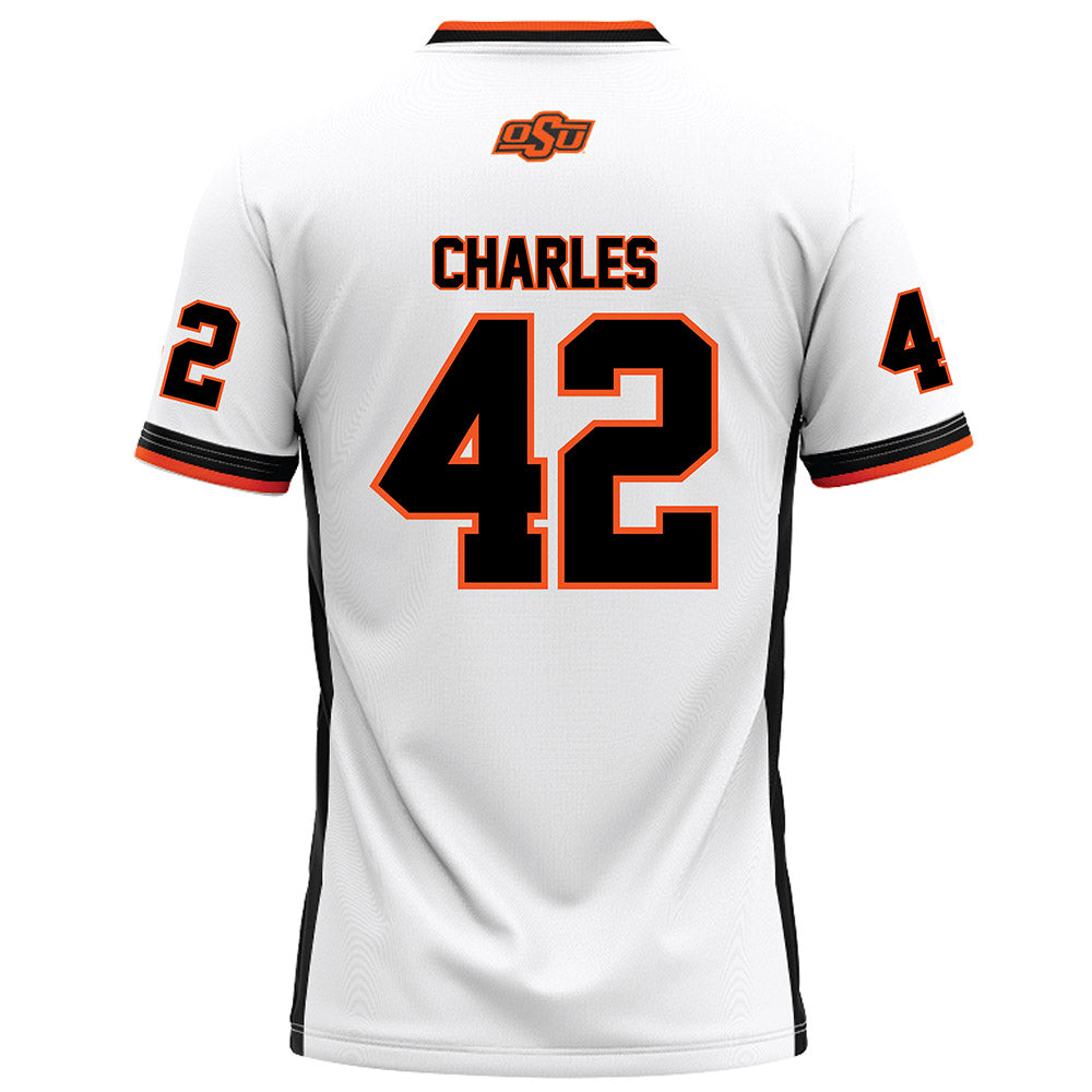 Oklahoma State - NCAA Football : Malik Charles - White Football Jersey-1