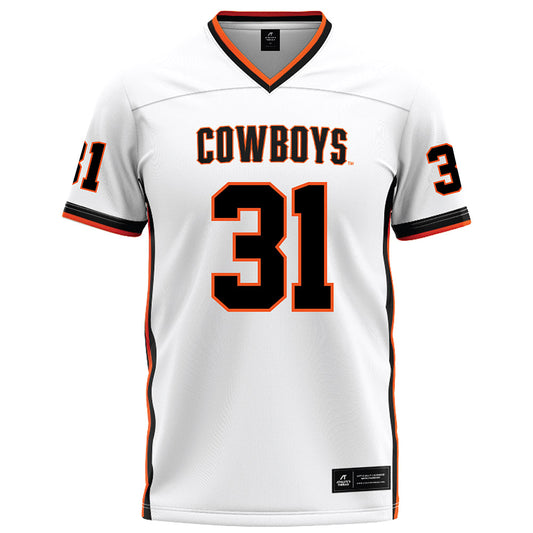 Oklahoma State - NCAA Football : Billy Walton iii - White Football Jersey-0