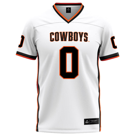 Oklahoma State - NCAA Football : Justin Bowick Jr - White Football Jersey-0