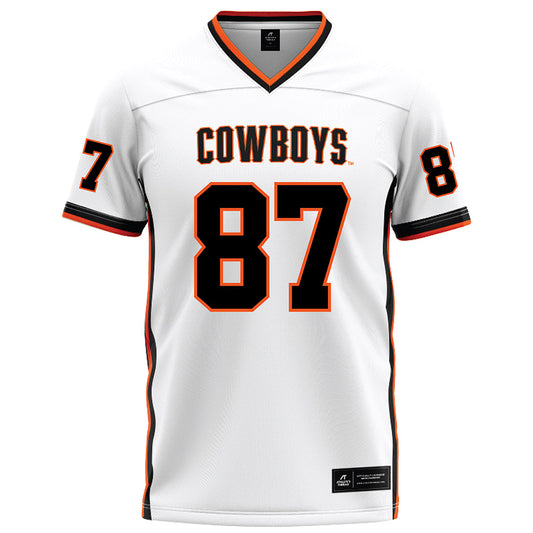 Oklahoma State - NCAA Football : Blake Hogshooter - White Football Jersey-0