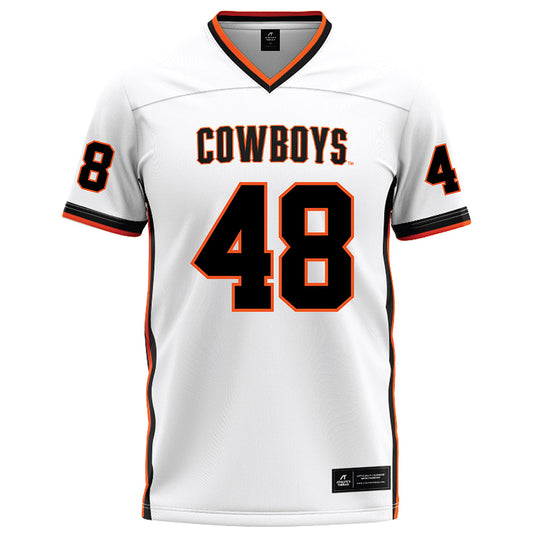 Oklahoma State - NCAA Football : Nolan Akins - White Football Jersey-0