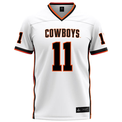 Oklahoma State - NCAA Football : Rodney Harris - White Football Jersey-0