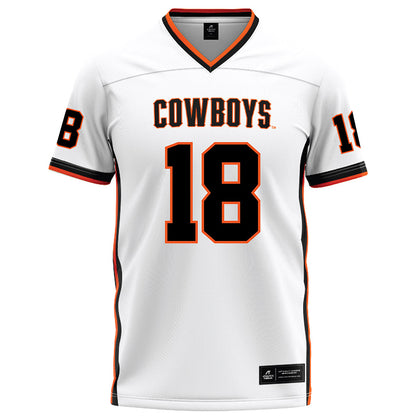 Oklahoma State - NCAA Football : Mose Phillips III - White Football Jersey-0