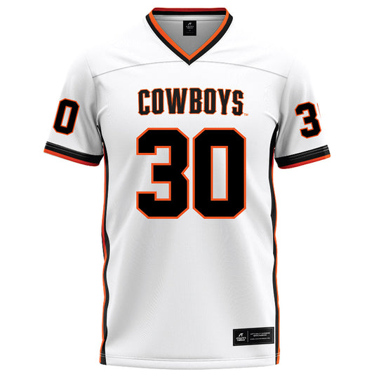 Oklahoma State - NCAA Football : Jaylon White - White Football Jersey-0