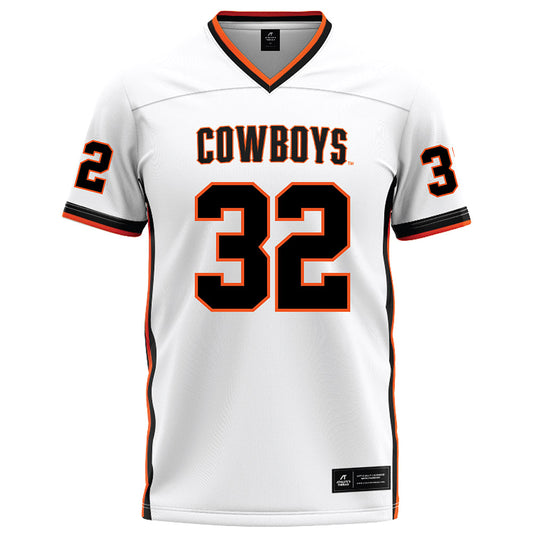 Oklahoma State - NCAA Football : Ethan Wesloski - White Football Jersey-0