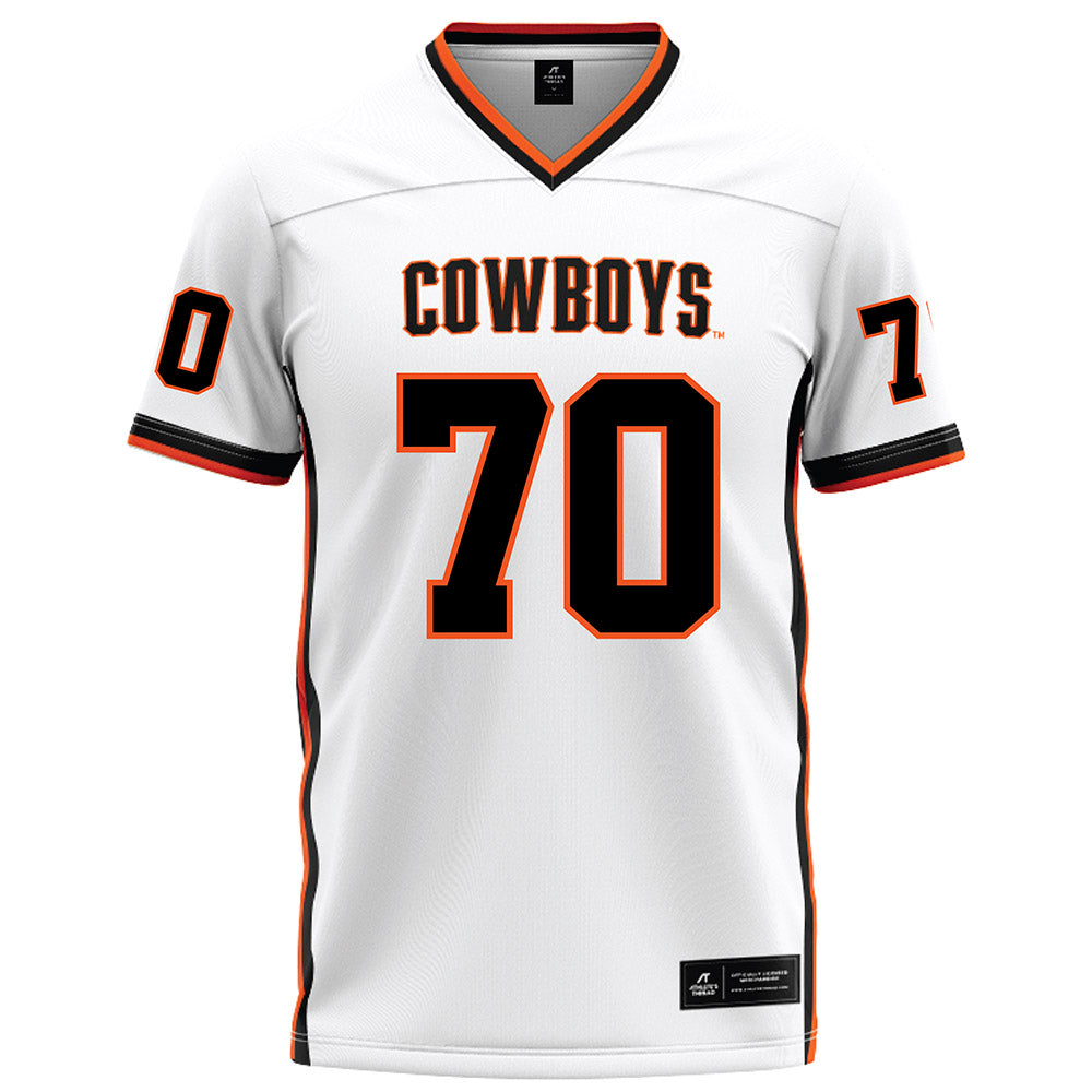 Oklahoma State - NCAA Football : Shaun Torgeson - White Football Jersey-0